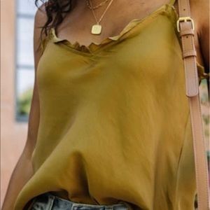 Green Silk Cami